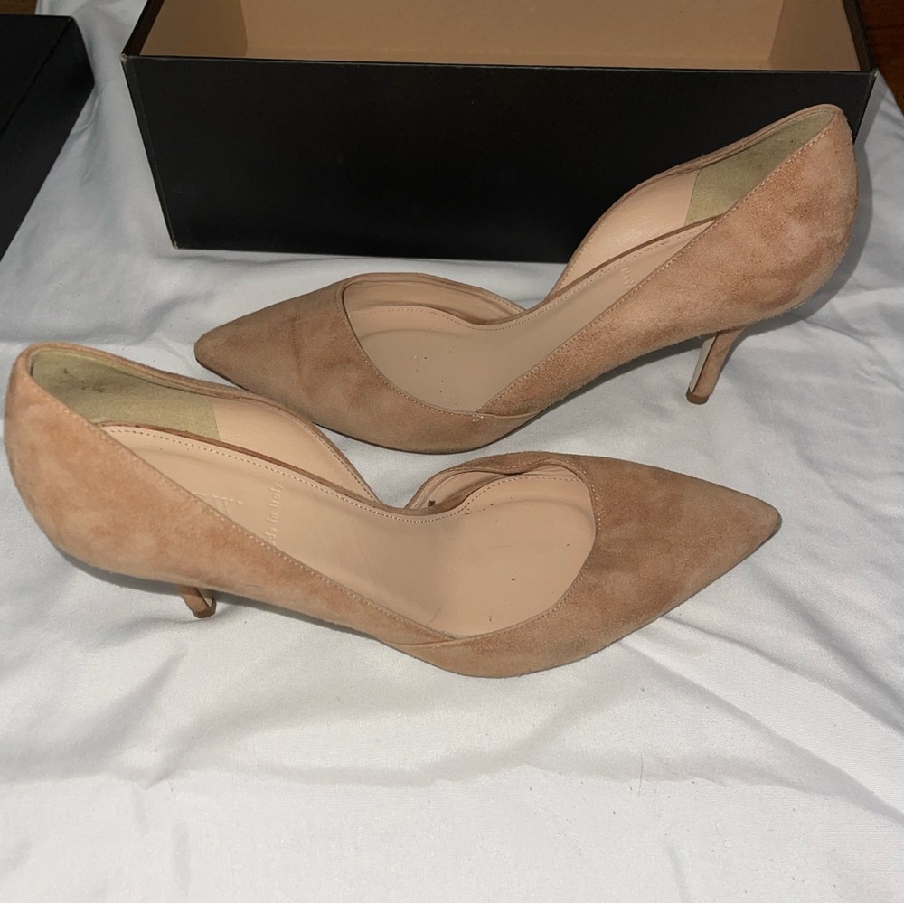 J. Crew Collete Suede D’Orsay Heels - Ashen Brown
